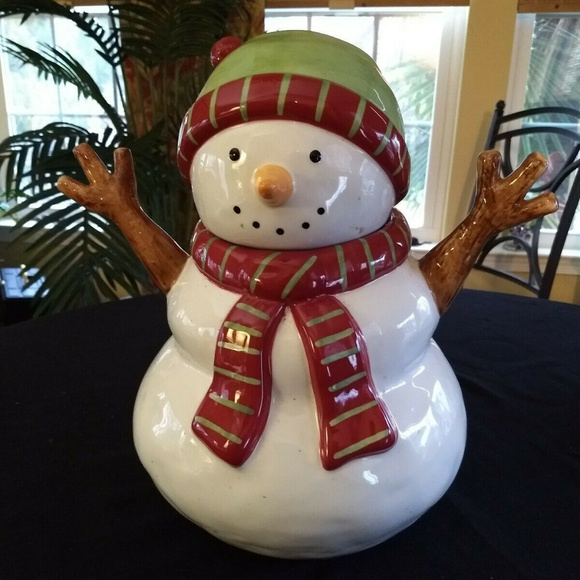 Pottery Barn Kids Dining Collectible Snowman Cookie Jar Poshmark